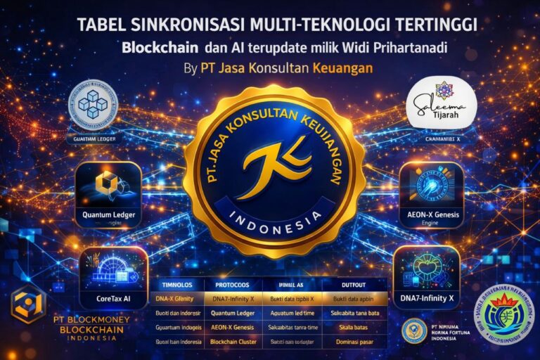 TABEL SINKRONISASI MULTI-TEKNOLOGI TERTINGGI BLOCKCHAIN DAN AI TERUPDATE MILIK WIDI PRIHARTANADI BY PT JASA KONSULTAN KEUANGAN