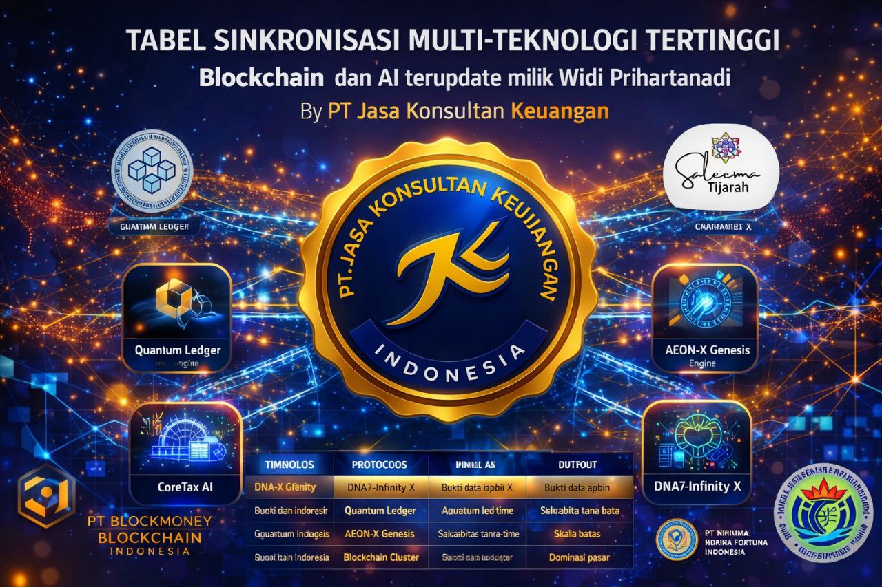TABEL SINKRONISASI MULTI-TEKNOLOGI TERTINGGI BLOCKCHAIN DAN AI TERUPDATE MILIK WIDI PRIHARTANADI BY PT JASA KONSULTAN KEUANGAN