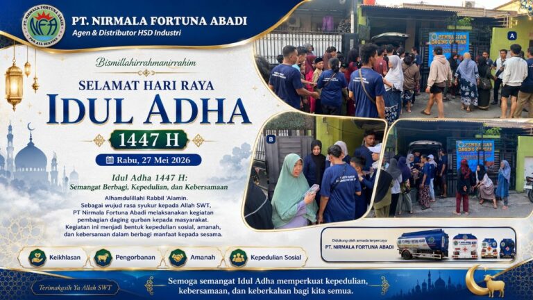 Dokumentasi Idul Adha 1447 H: Kebersamaan PT Nirmala Fortuna Abadi dalam Kegiatan Pembagian Qurban